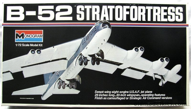 Monogram 1/72 B-52D Stratofortress, 8292-1000 plastic model kit